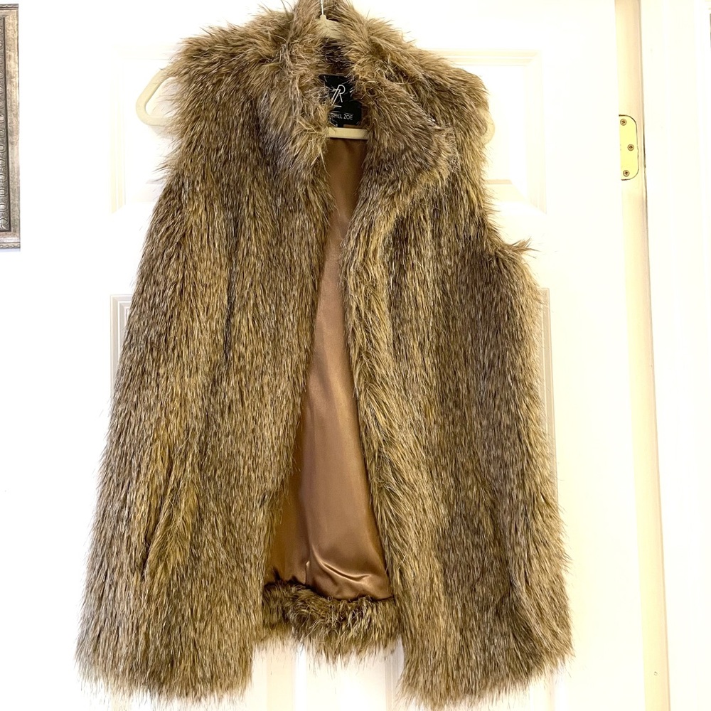Rachel Zoe Brown Faux Fur Vest